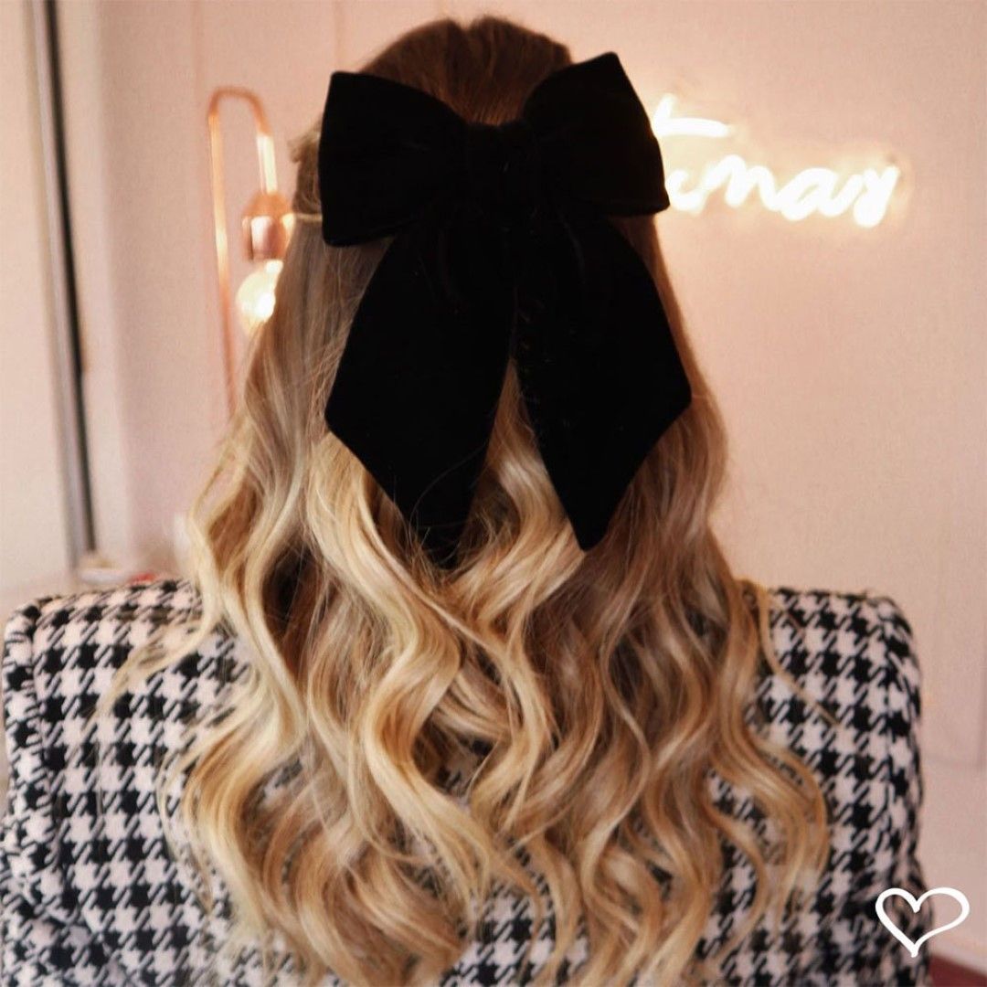 Laço de Cabelo Nat Veludo Alemão Preto