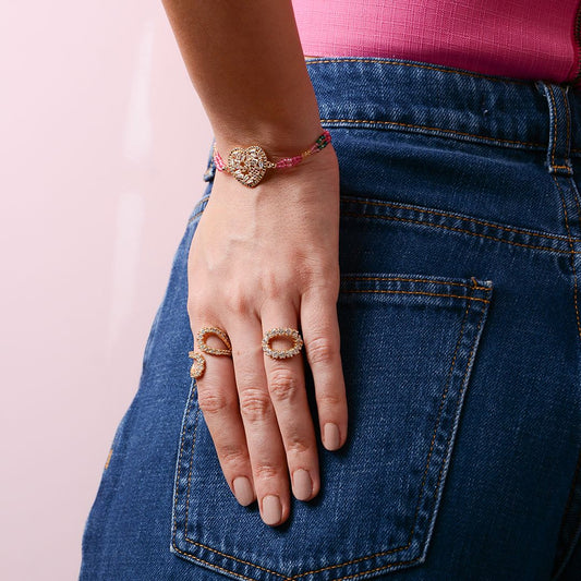 Pulseira de Coração Mila Zircônias Coloridas