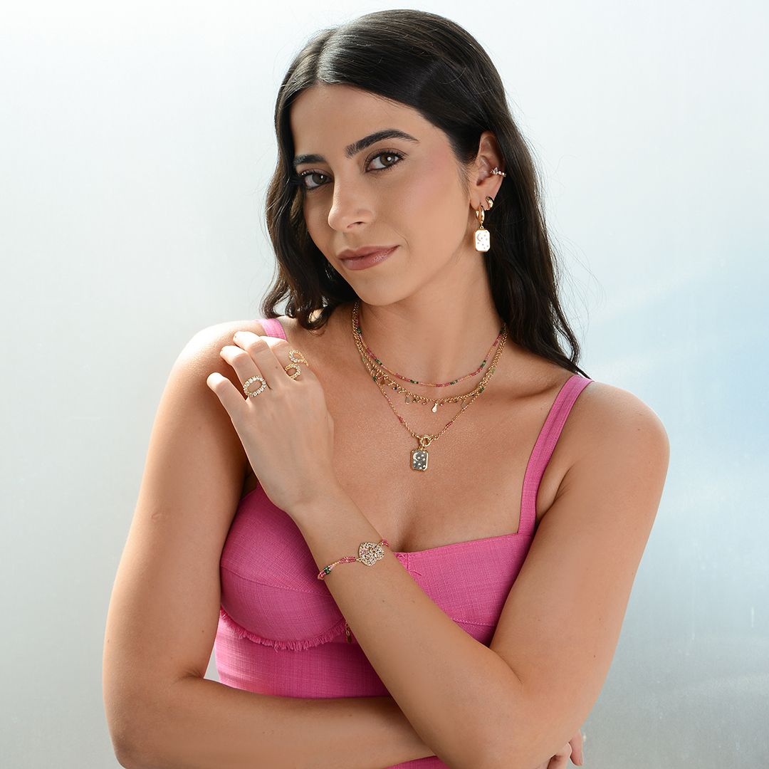 Pulseira de Coração Mila Zircônias Coloridas