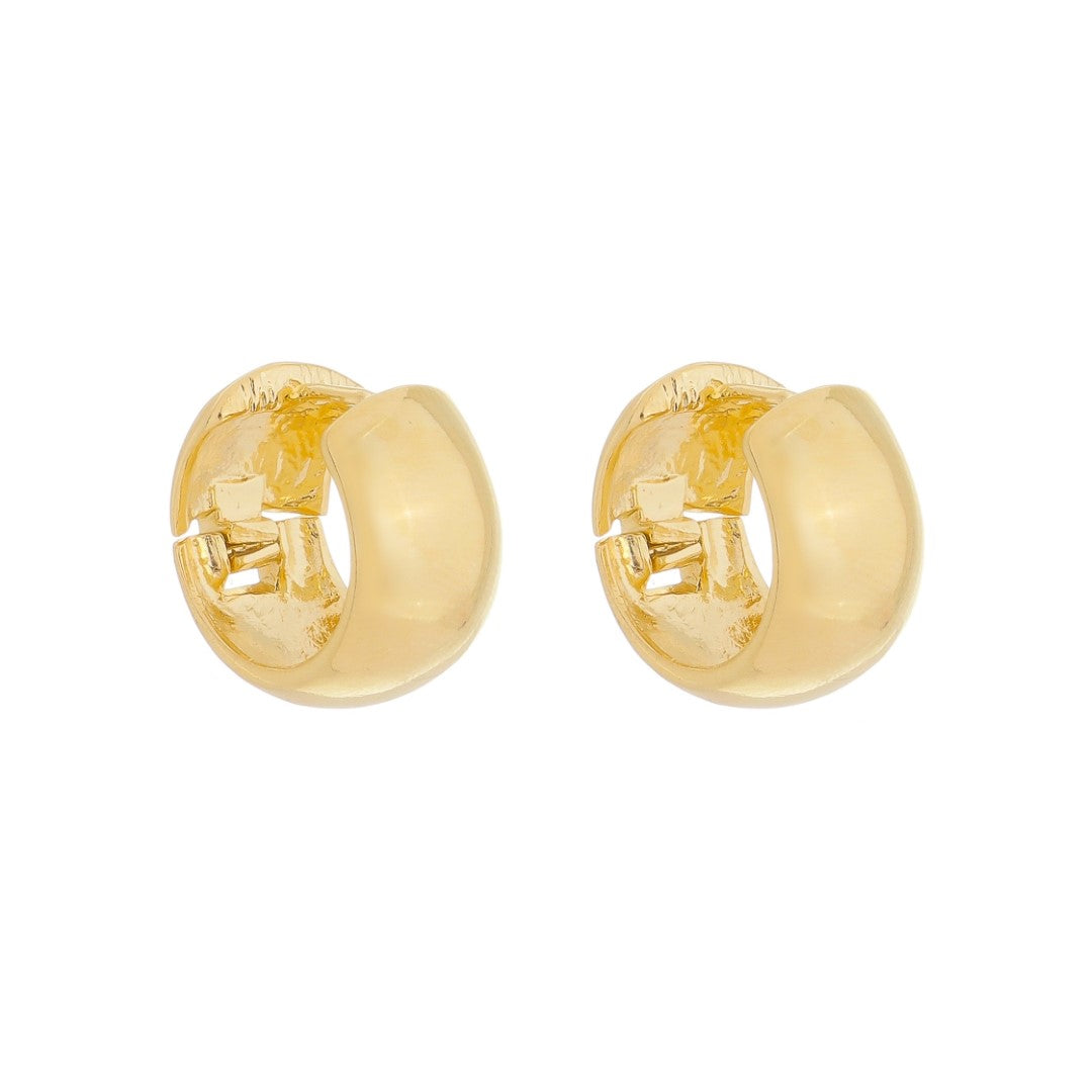 Brinco de Argola Larga Lily Folheado a Ouro 18k