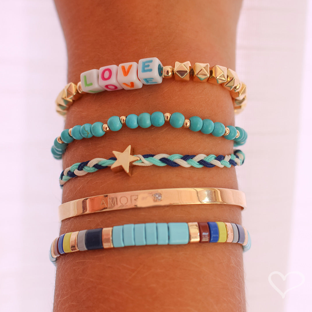 Pulseira Brenda Estrela Ajustável Azul