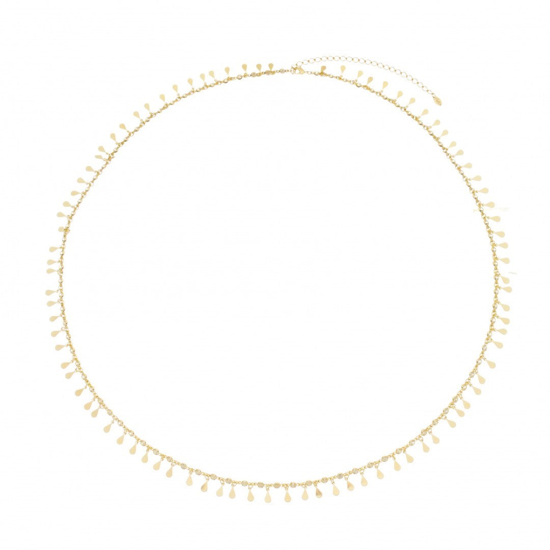 Belly Chain de Gotinhas Sofia Zircônias Folheado a Ouro 18k