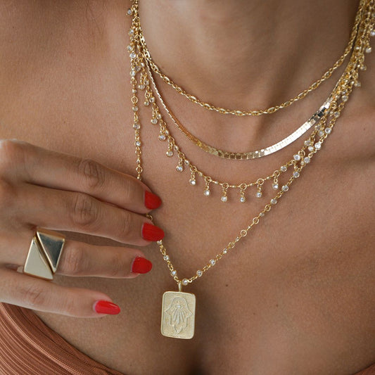 Colar de Zircônias Alice Mini Pontos de Luz Folheado a Ouro 18k