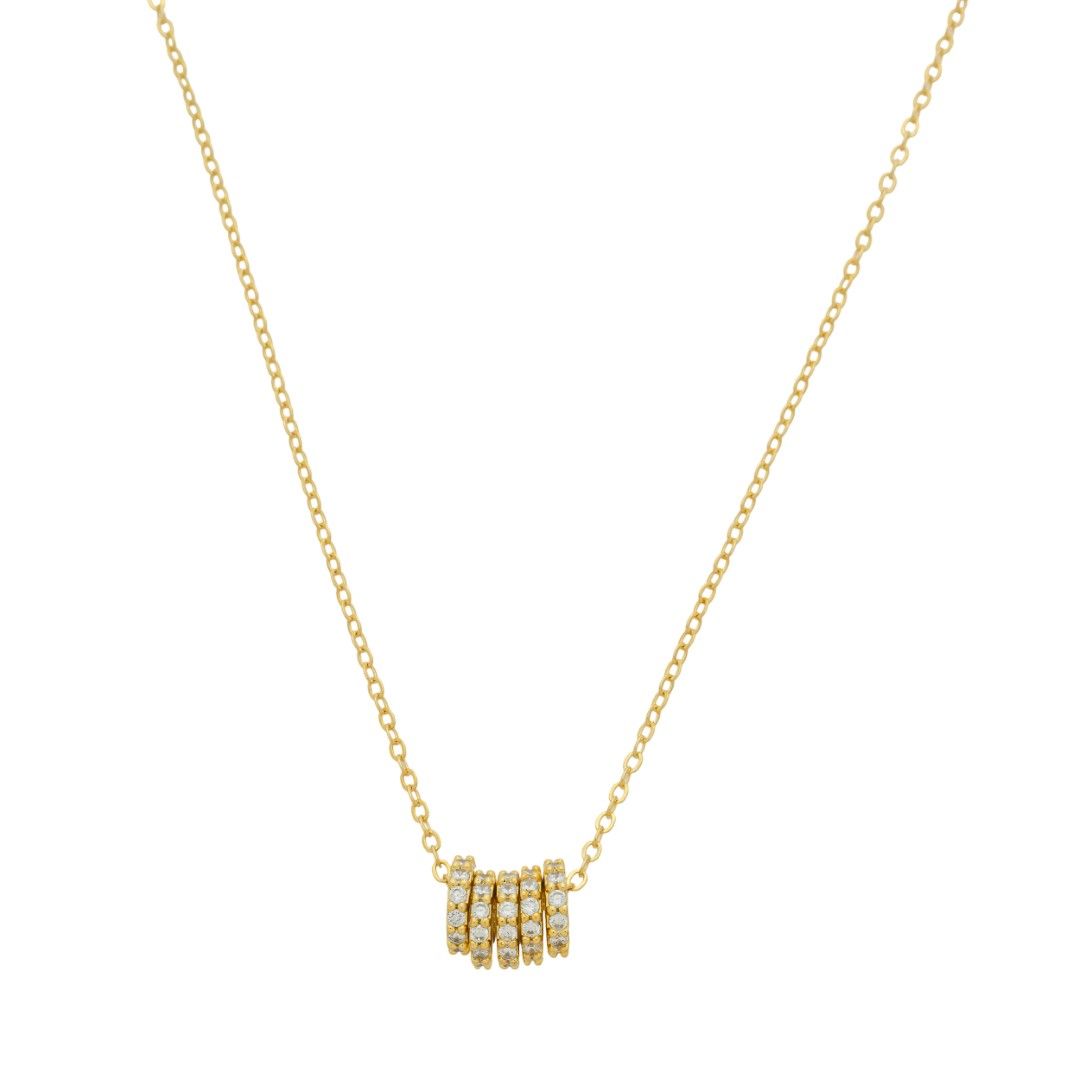 Colar Helena Zicônias Folheado a Ouro 18k