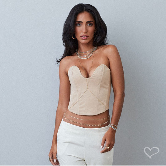 Colar Riviera Hillary Zircônias Folheado em Ródio Branco