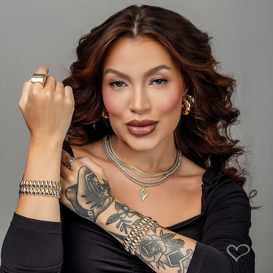 Colar Riviera Esther Zircônias Baguete Folheado em Ródio Branco