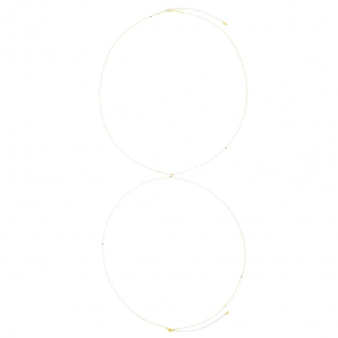 Body Chain Giseli Mini Coração Folheado a Ouro 18k