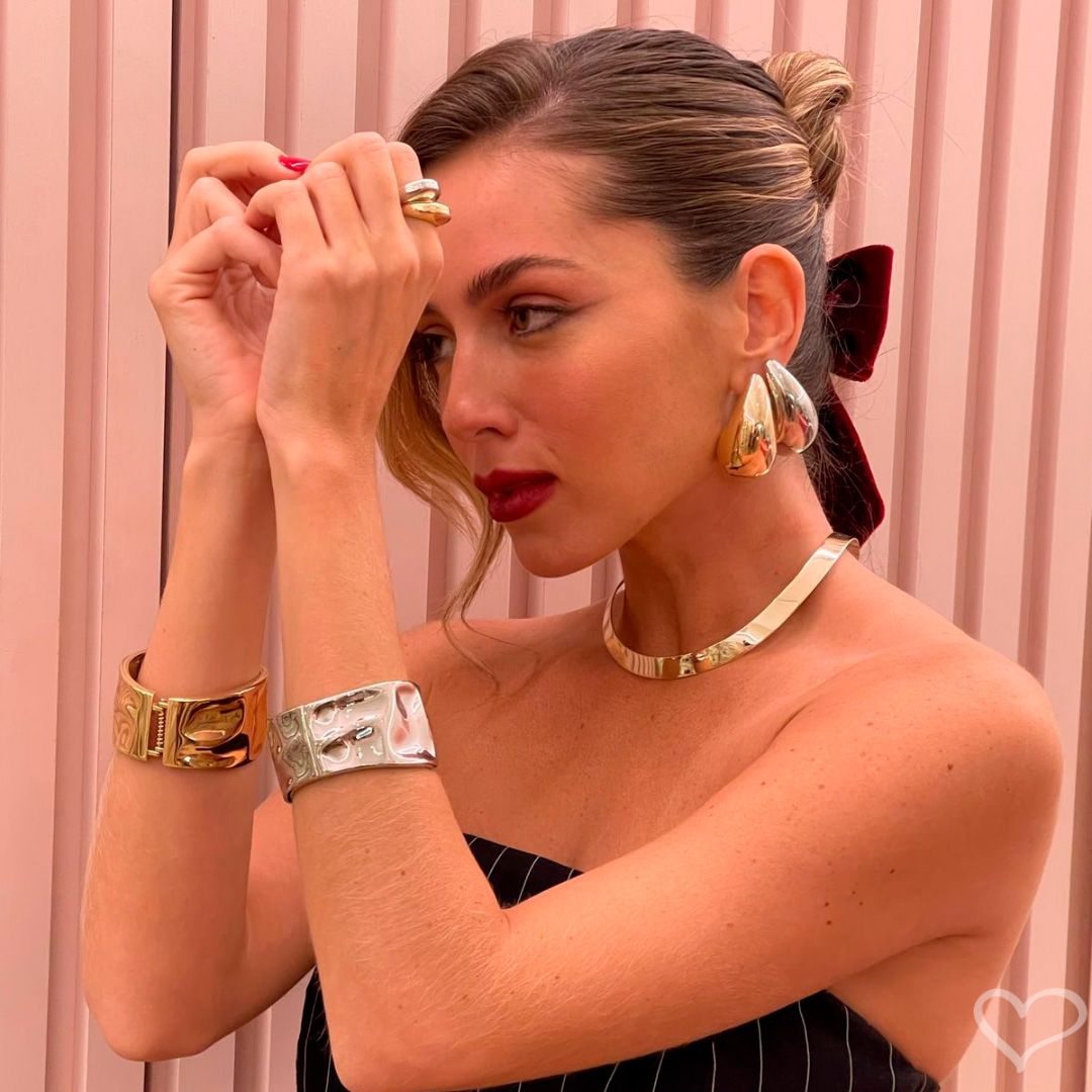 Gargantilha Kira Folheada a Ouro 18k Piuka