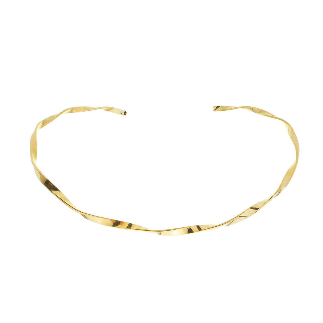 Gargantilha Vicky Torcida Folheada a Ouro 18k