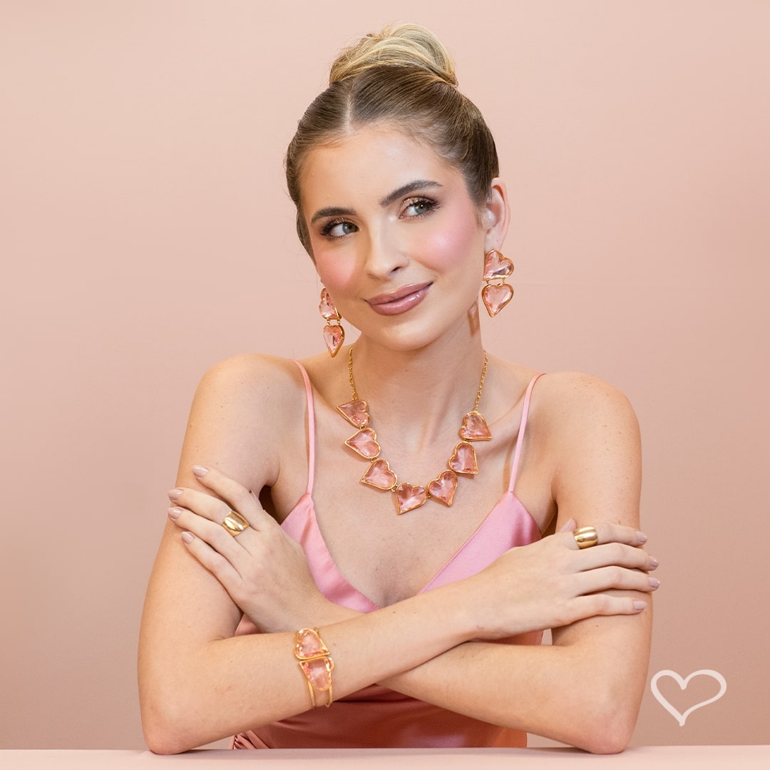 Anel Luiza Triangular Folheado a Ouro 18k