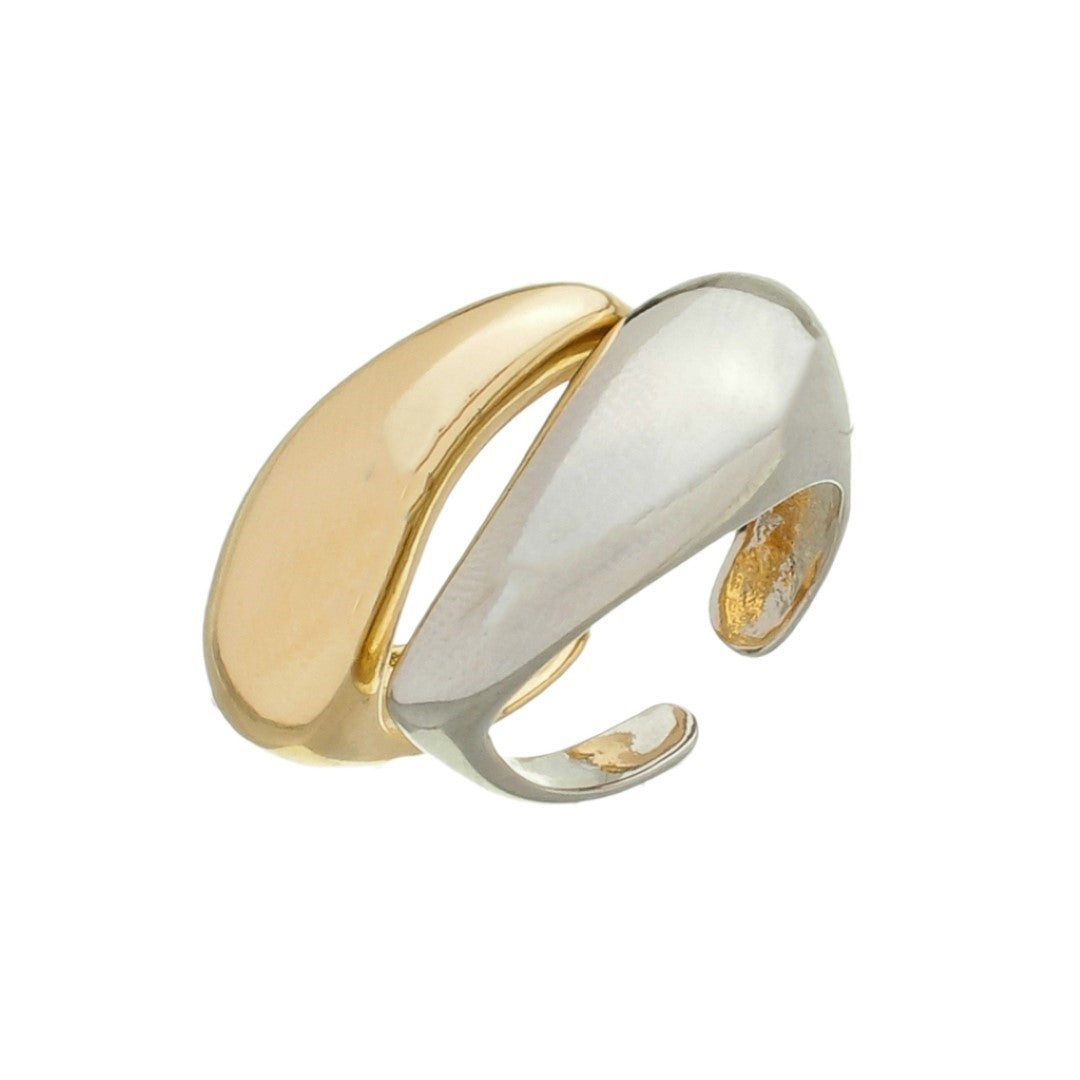 Anel Alana Folheado a Ouro 18k e Folheado em Ródio Branco