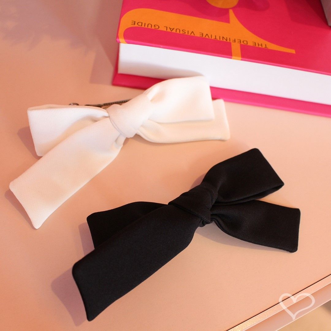 Kit de Laços de Cabelo Preto e Branco Crepe Piuka