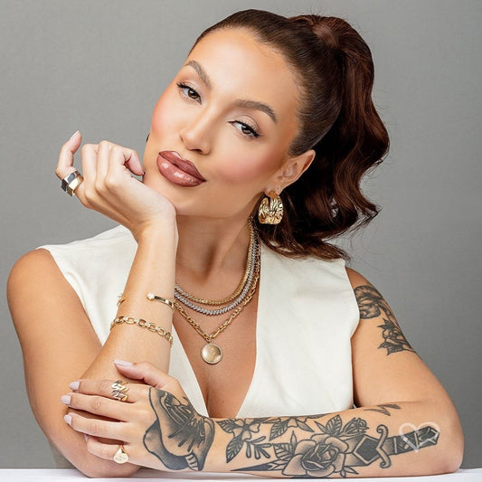 Anel Let Raio Folheado em Ródio Branco