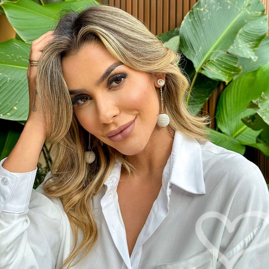 Brinco Bola Fio Nude Maria Clara