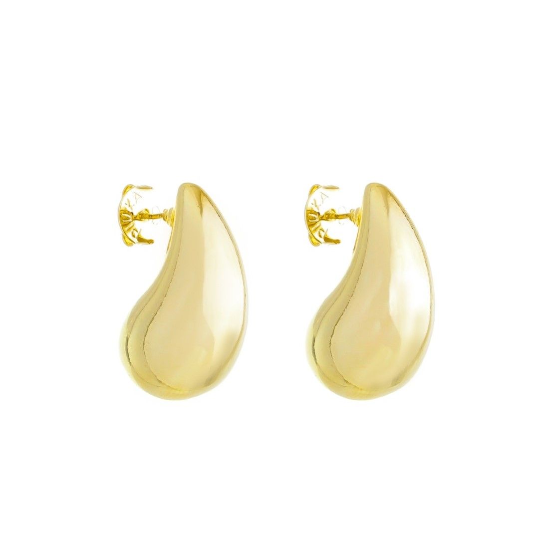 Brinco Hailey Gota Pequena Folheado a Ouro 18k Piuka