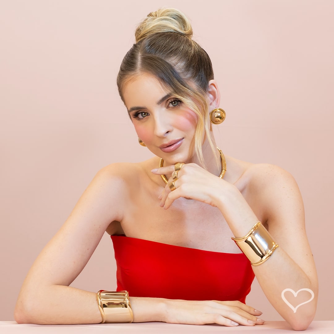 Bracelete Largo Anitta Dourado