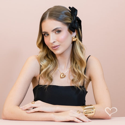 Colar Cecília Malha Coração Folheado a Ouro 18k Piuka