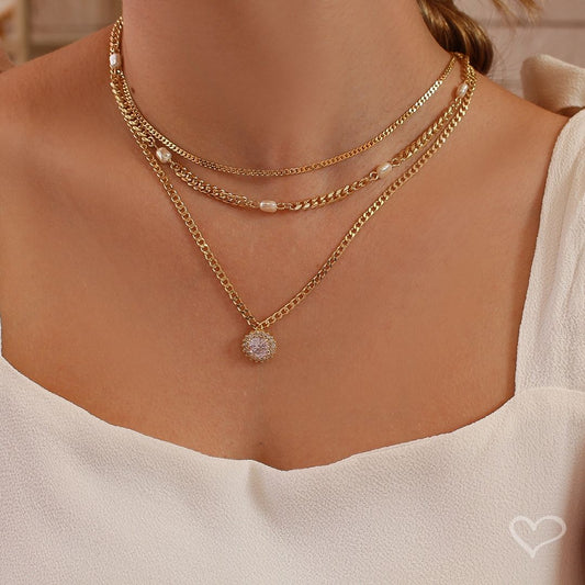 Colar Clara Ponto de Luz Elos Zircônias Folheado a Ouro 18k