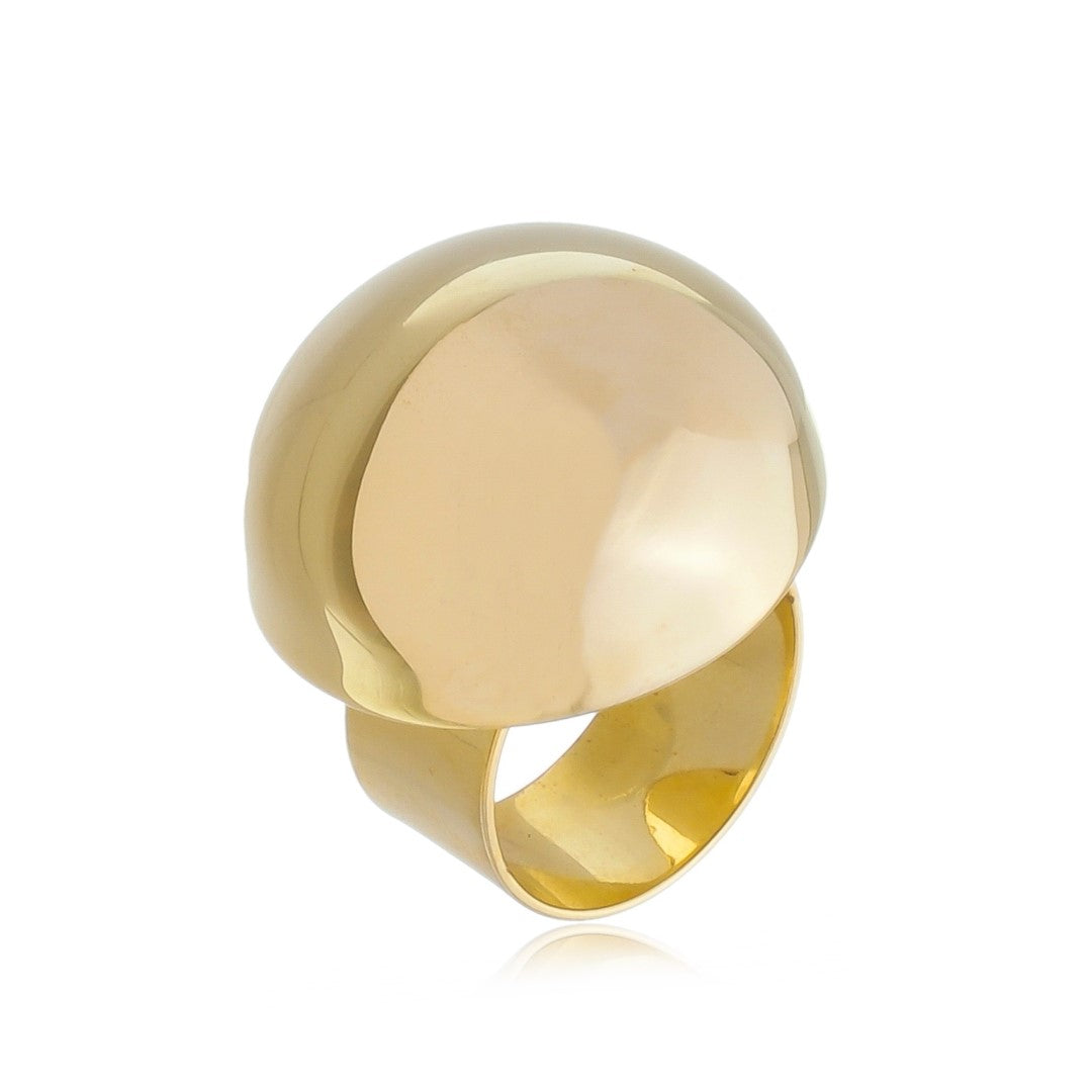 Anel Ajustavel Silvia Botão Dourado