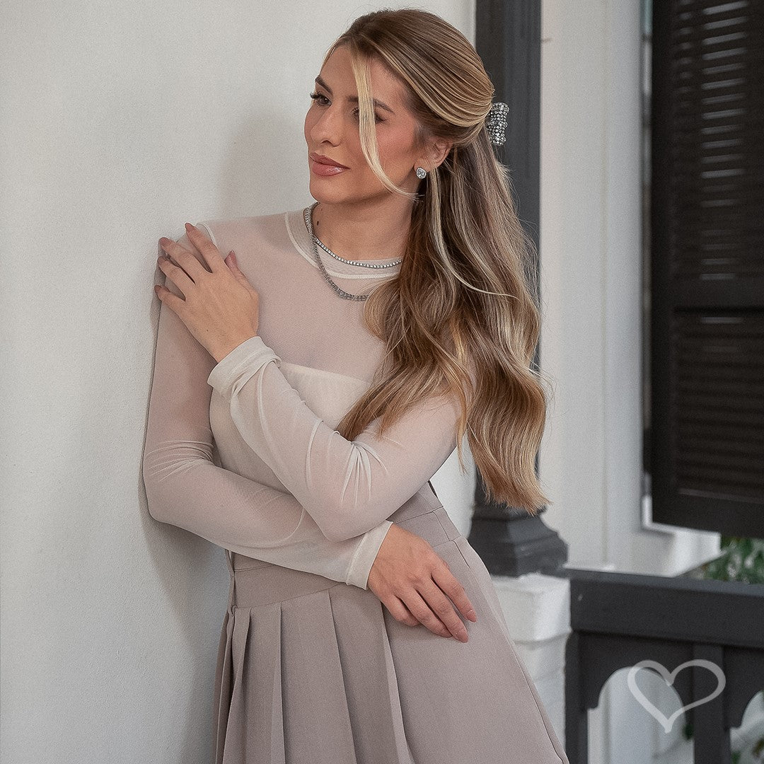 Laço de Cabelo Flávia Bordado Strass