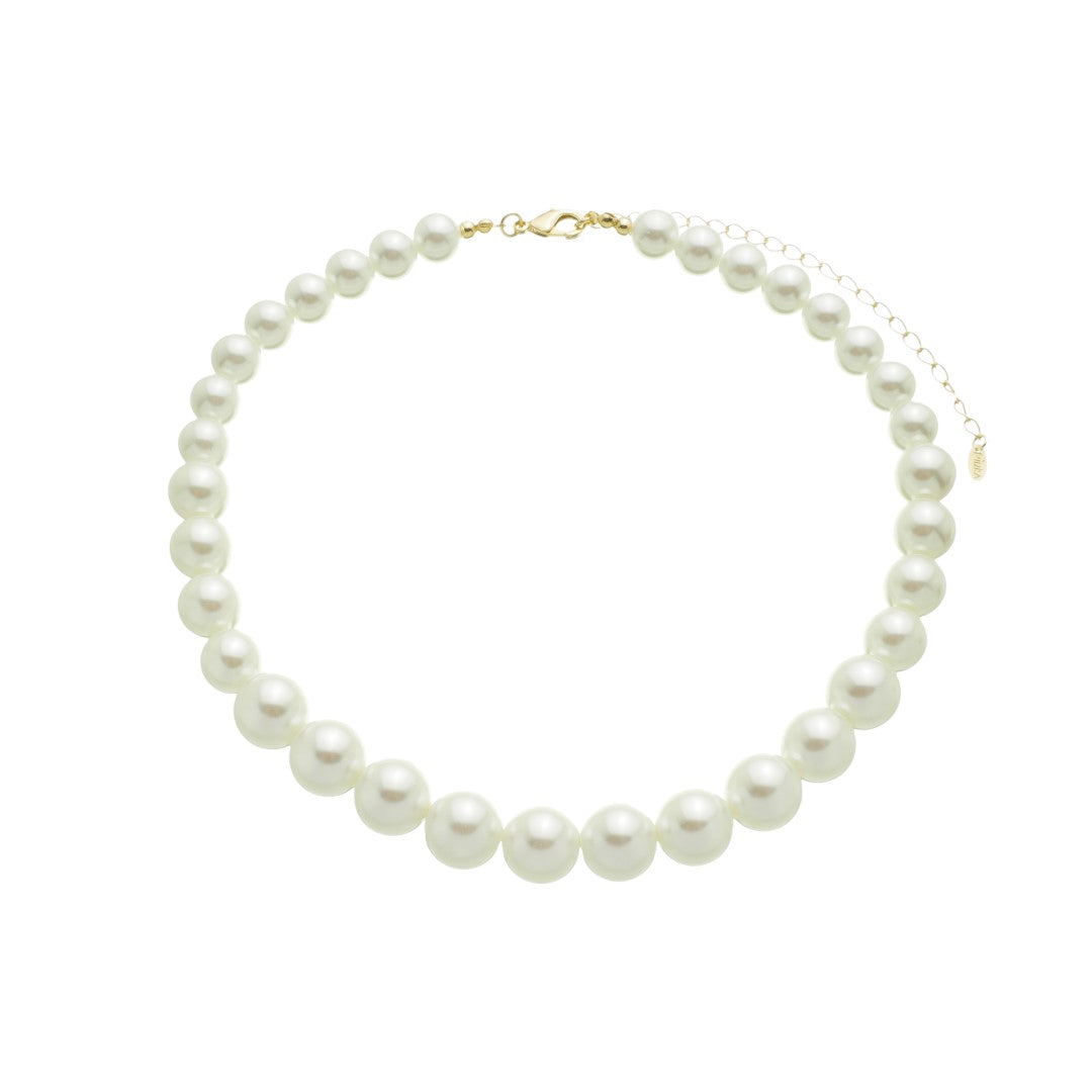 Colar de Pérolas Degradê Catherine Folheado a Ouro 18k