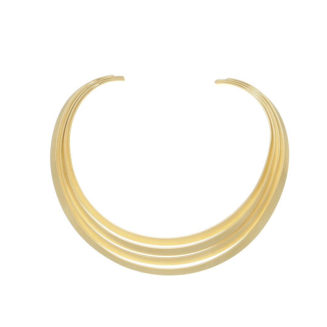Gargantilha Agnes Metal Acetinado Folheada a Ouro 18k
