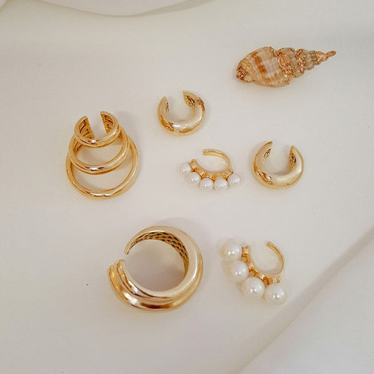 Piercing de Encaixe Lolita Pérolas Folheado a Ouro 18k