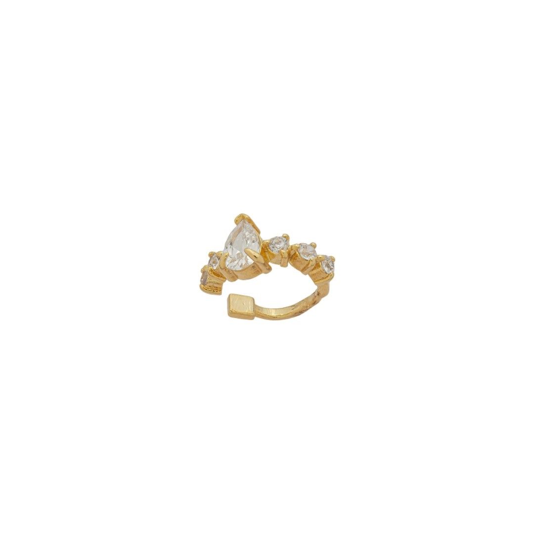 Piercing Cecília Gota Ponto de Luz Zircônias Folheado a Ouro 18k