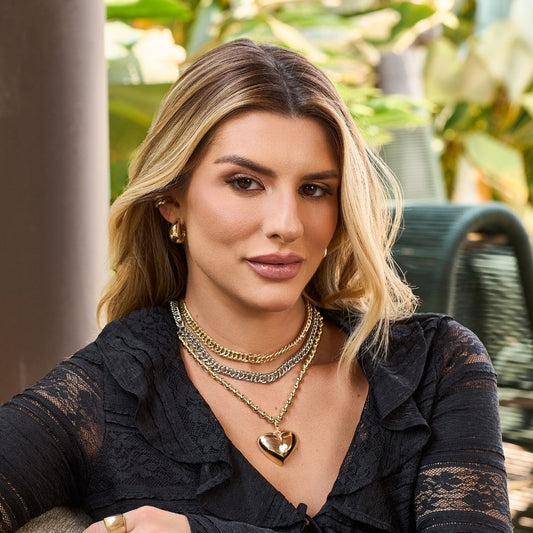 Colar Sofia Coração Bold Folheado a Ouro 18k