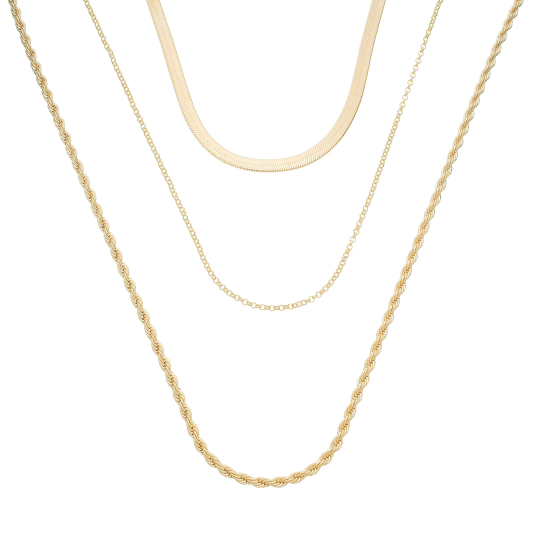 Mix de Colares Fernanda Folheado a Ouro 18k