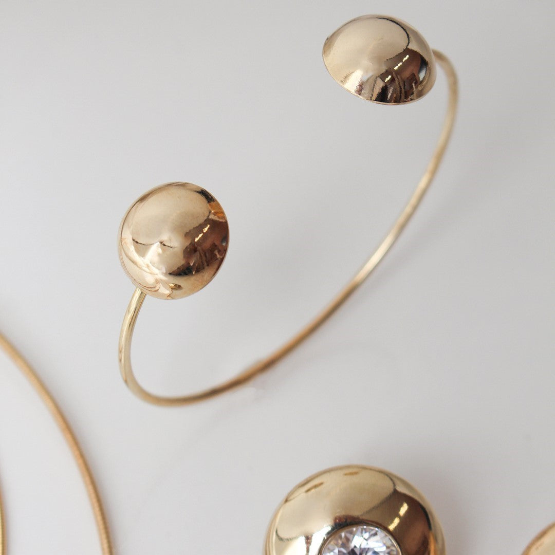 Bracelete Natália Fio Bola Folheado a Ouro 18k