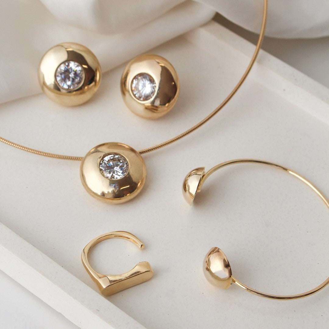 Bracelete Natália Fio Bola Folheado a Ouro 18k