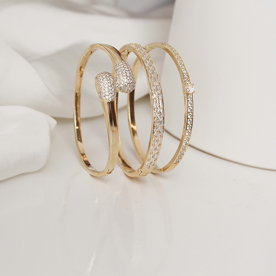 Bracelete Cris Zircônias Folheado a Ouro 18k
