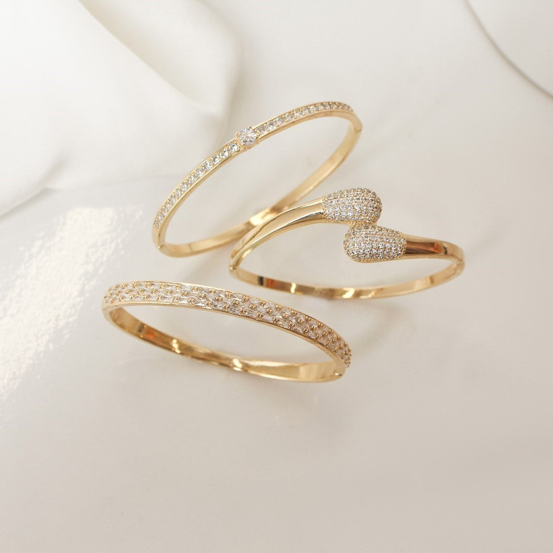 Bracelete Cris Zircônias Folheado a Ouro 18k