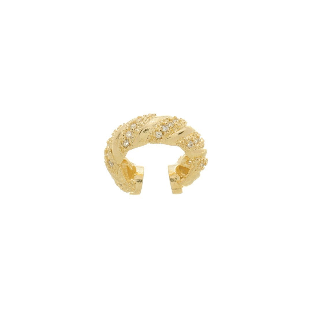 Piercing de Encaixe Mia Zircônias Folheado a Ouro 18k