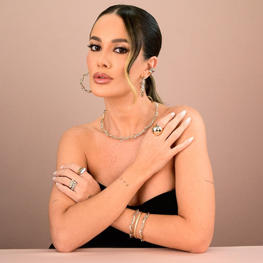 Anel Bold Thais Folheado a Ouro 18k