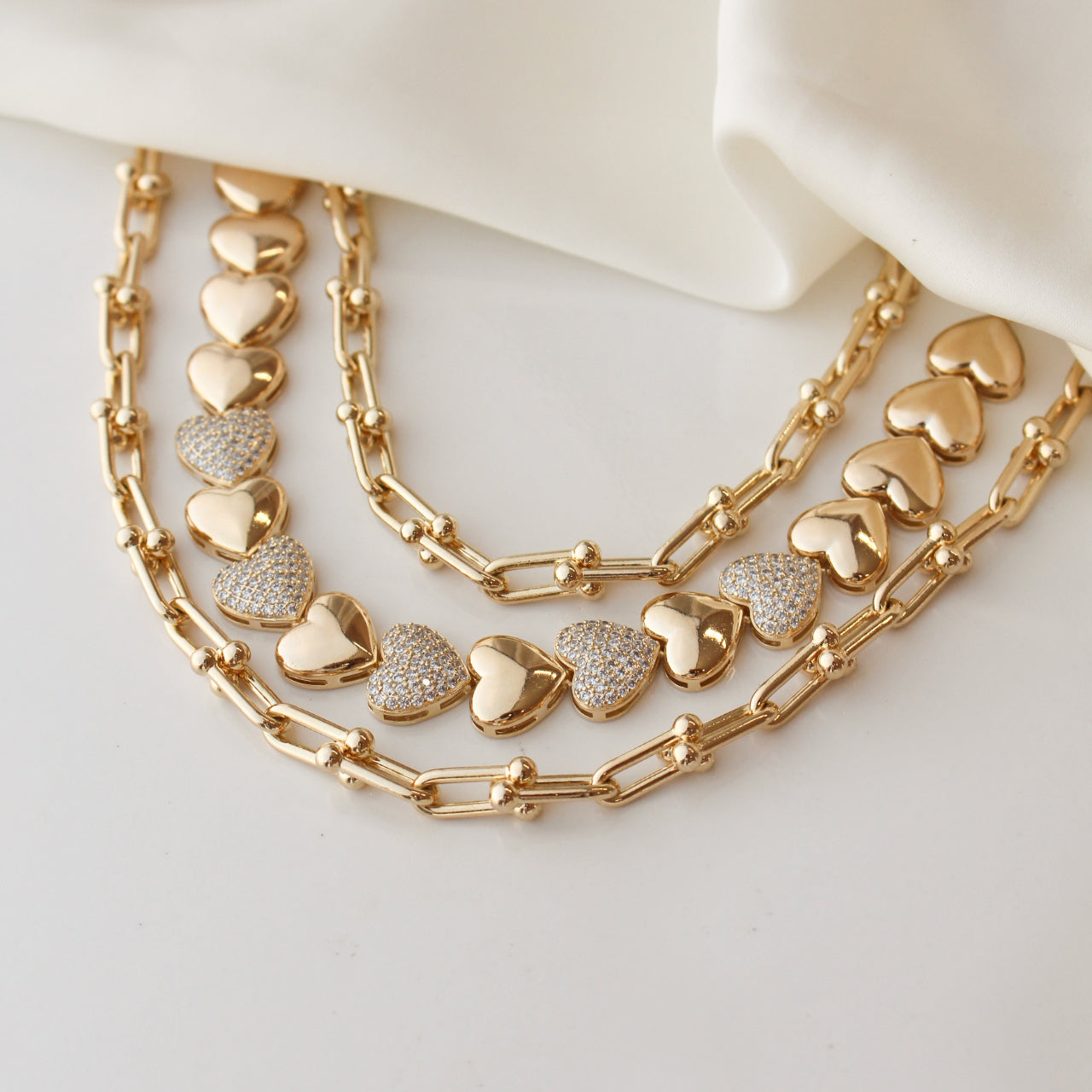 Colar Juliana Elos Folheado a Ouro 18k