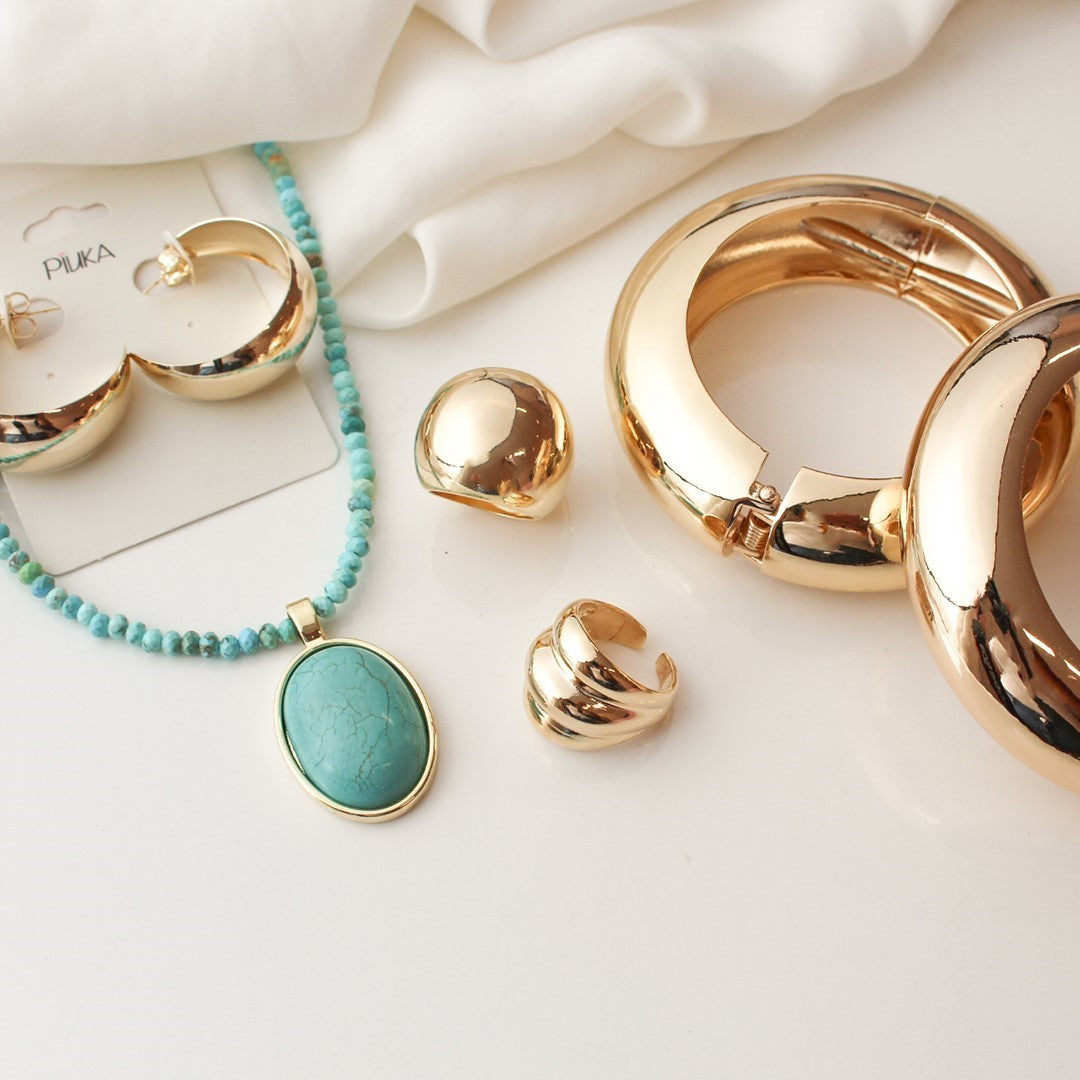 Bracelete Bold Mari Dourado