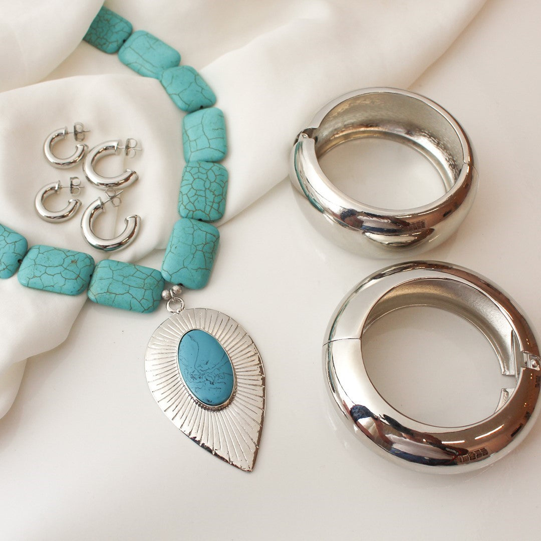 Bracelete Bold Mari Prata