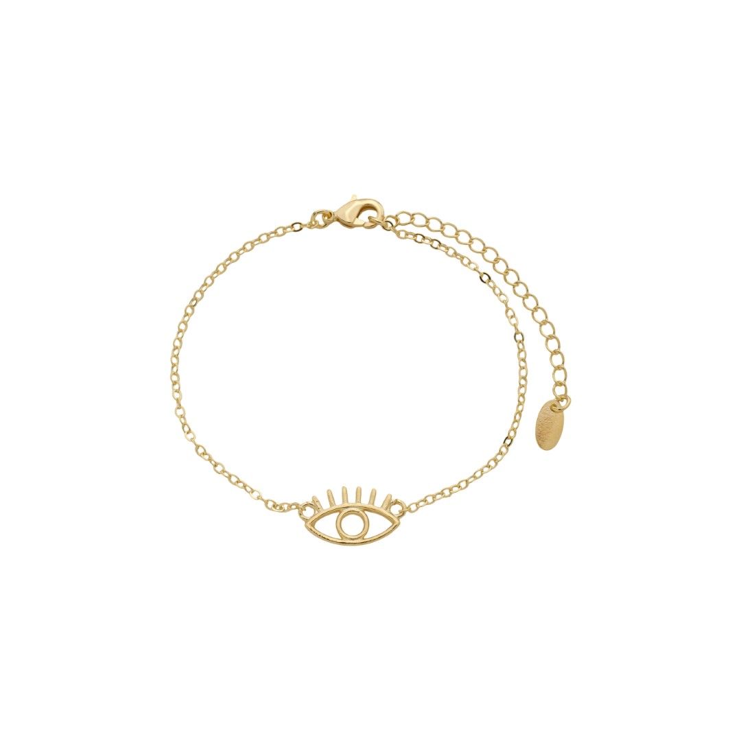 Pulseira Zoe Olho Grego Folheada Ouro 18k