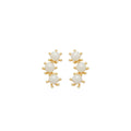 Brinco Ear Cuff Luiza Pérolas Folheado a Ouro 18k