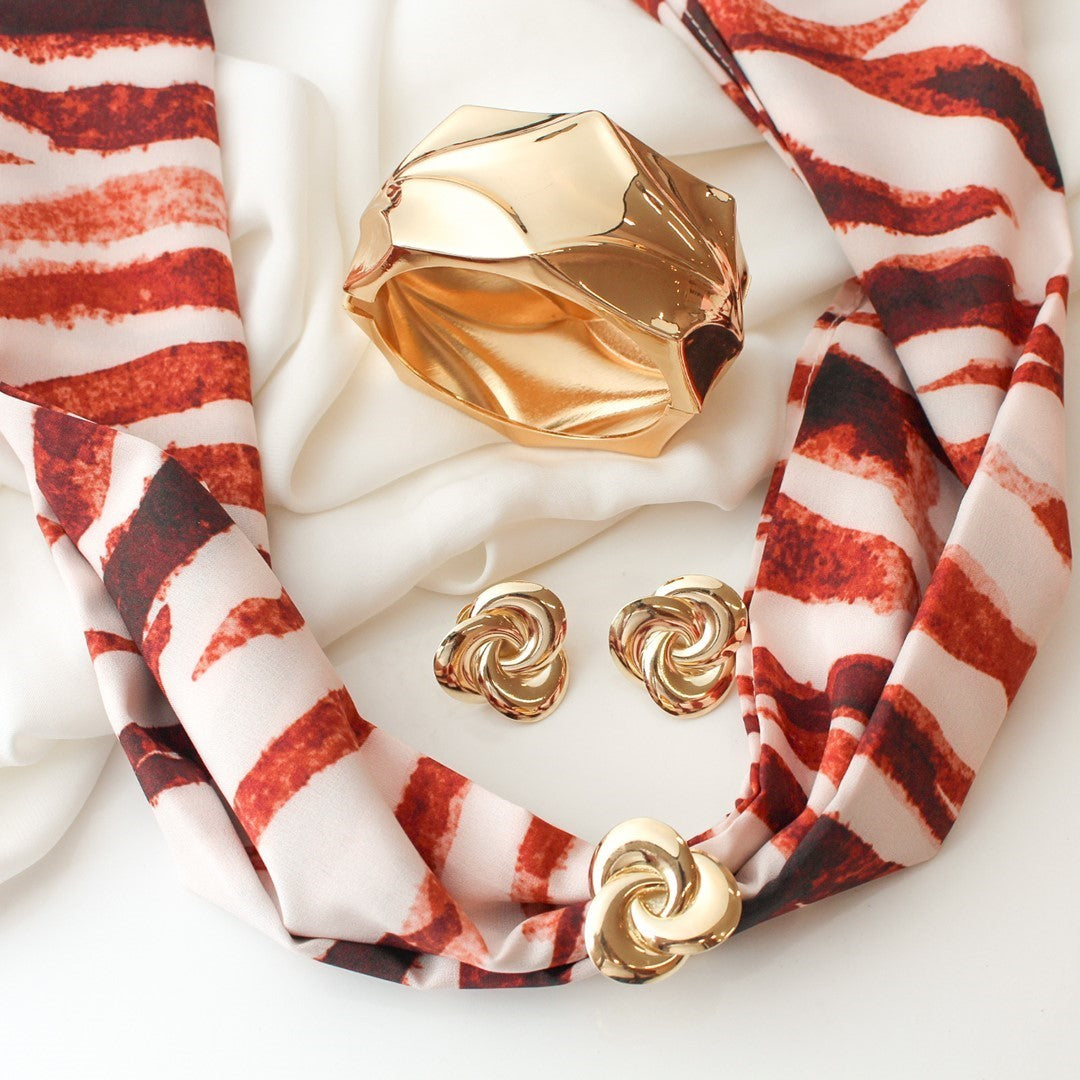 Anel Ajustável Orgânico Nora Folheado à Ouro 18k