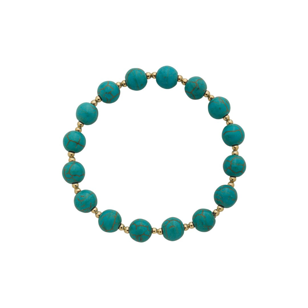 Pulseira Juliana Pedra Howlita Turquesa