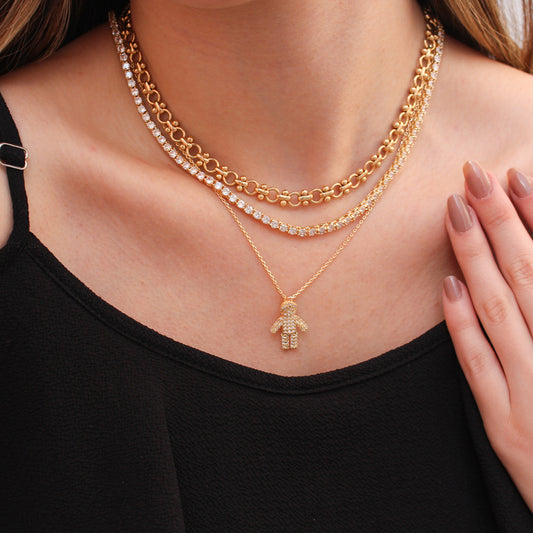 Corrente Lila para Pingentes Folheada a Ouro 18k