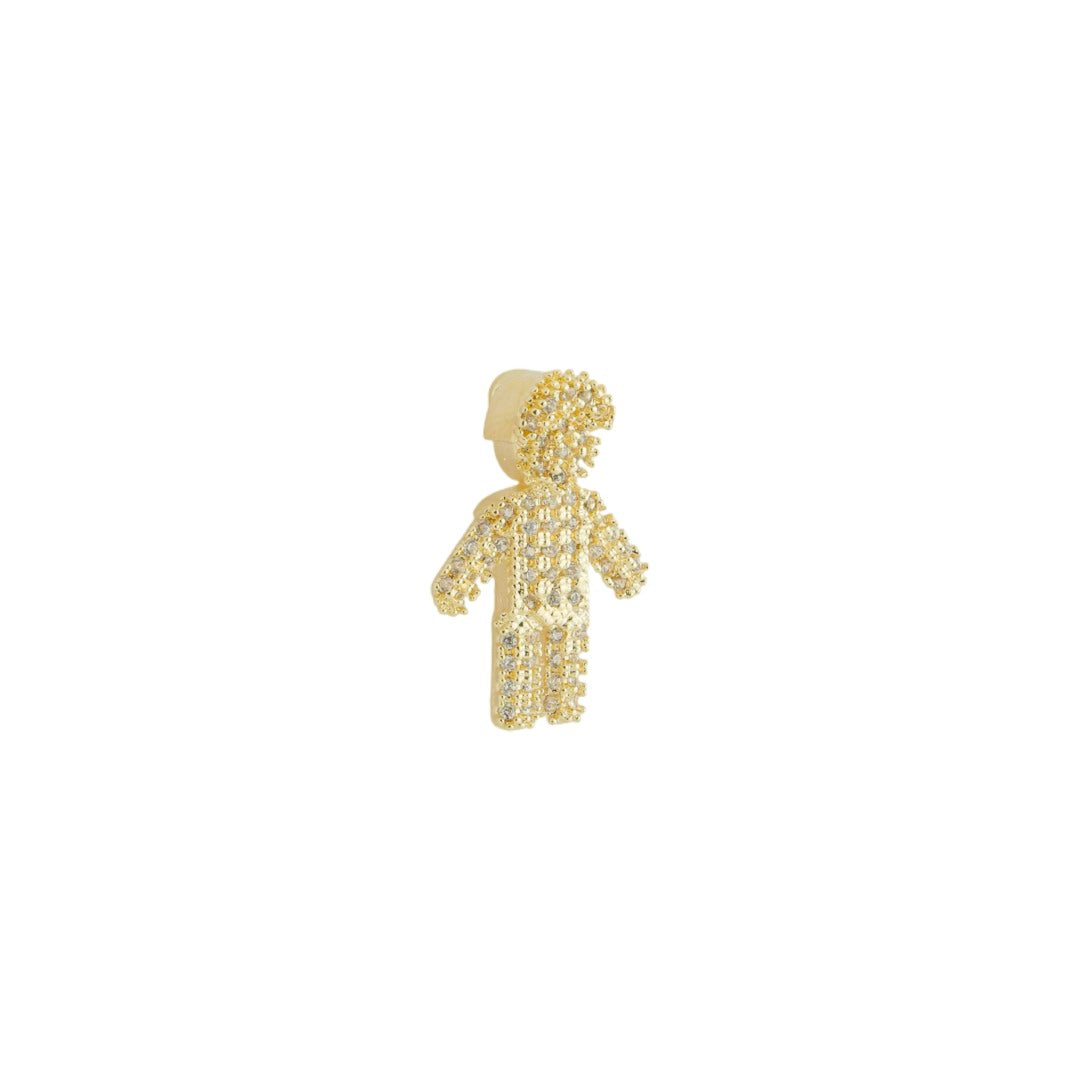 Pingente Menino Zircônias Folheado a Ouro 18k