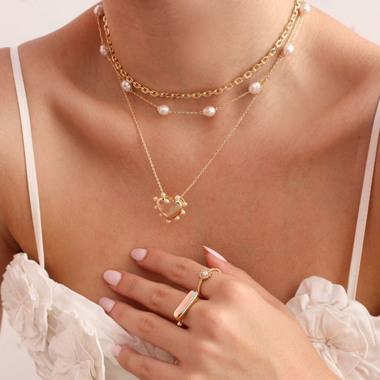 Choker de Pérolas de Água Doce Lara Folheado a Ouro 18k
