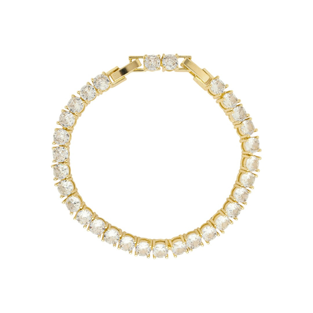 Pulseira Riviera Greta Zircônias Folheada a Ouro 18k