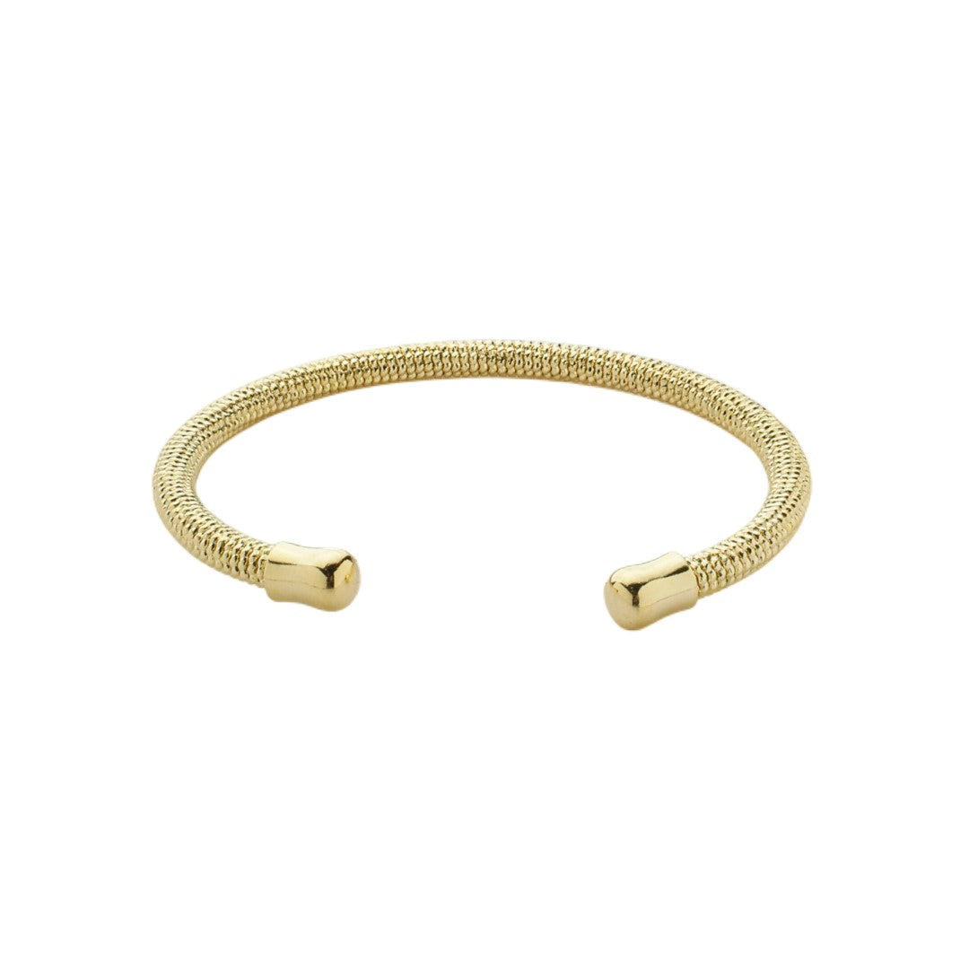 Bracelete Texturizado Brenda Folheado a Ouro 18k