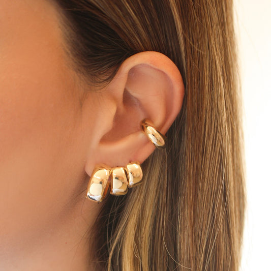 Trio de Argolinhas Cris Folheado a Ouro 18k