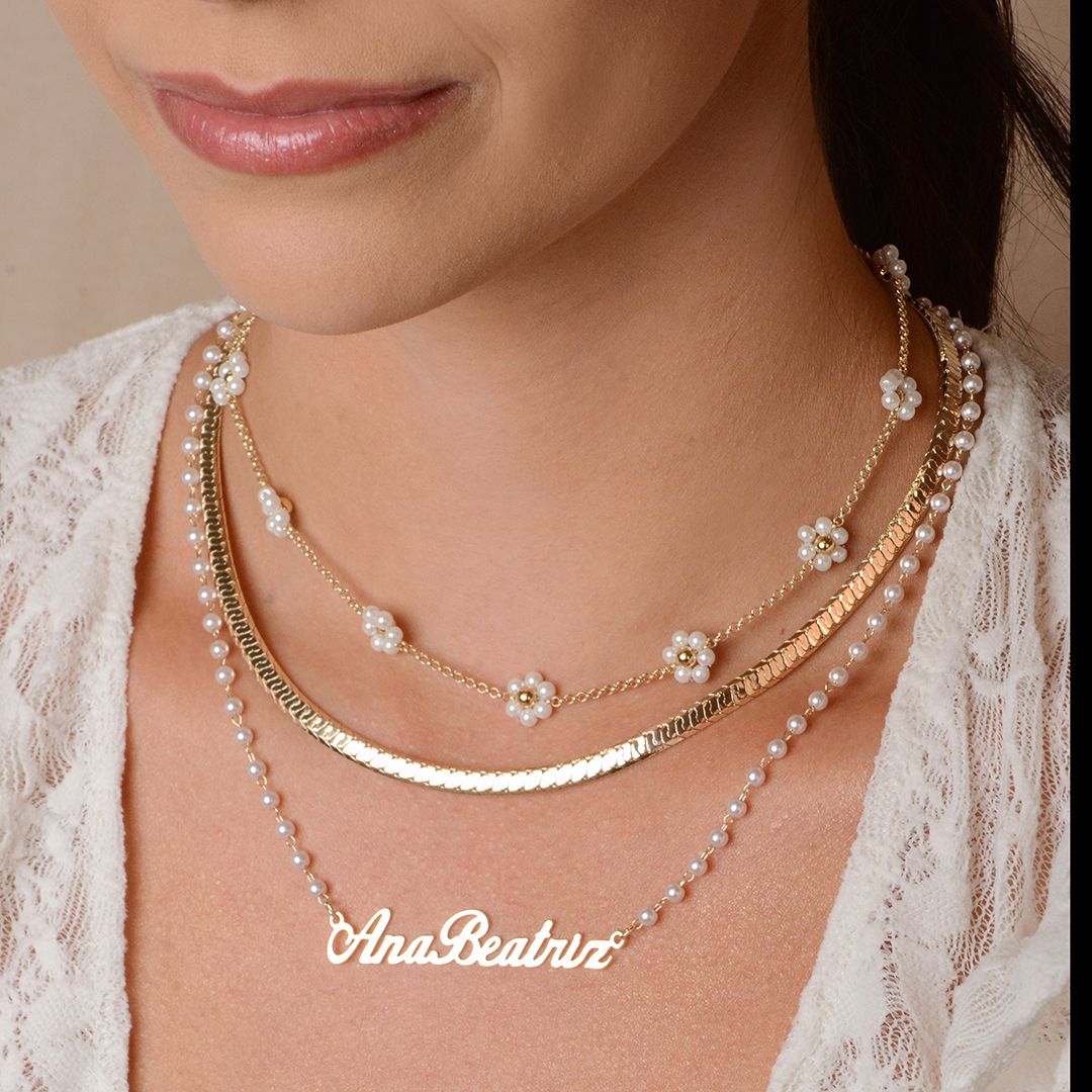 Choker Malha Olívia Folheada a Ouro 18k